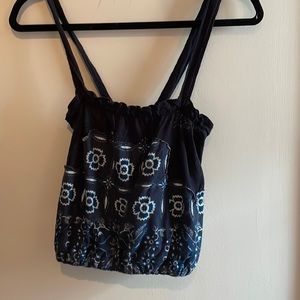 We the Free Blue paisley blouse